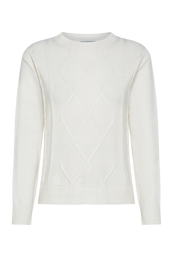 MAGLIA GIROCOLLO A TRECCE