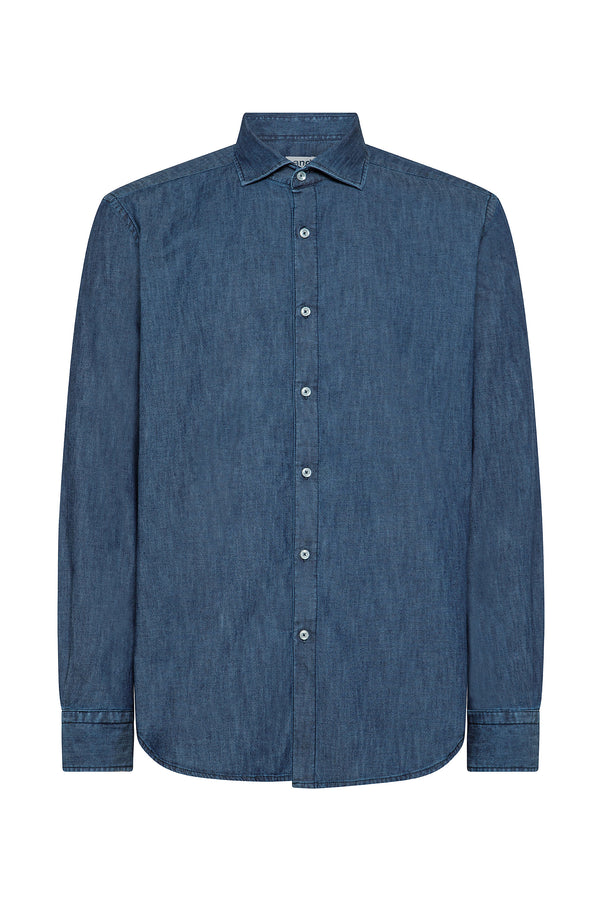 FRENCH COLLAR DENIM SHIRT