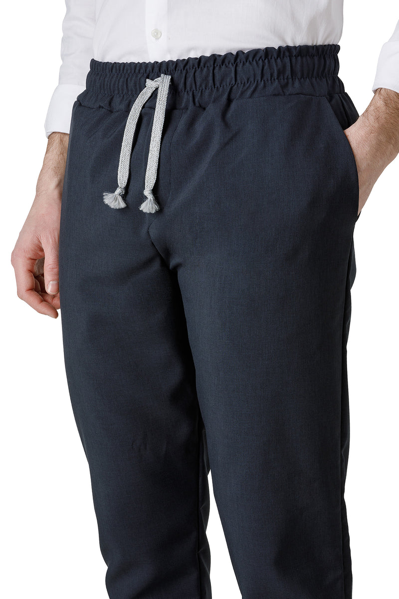 DRAWSTRING TROUSERS AT THE WAIST