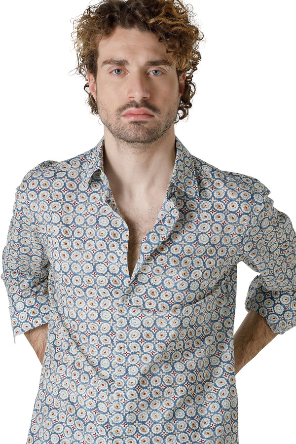 PRINTED MUSLIN SHIRT