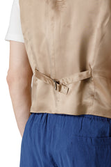 VEST WITH CONTRASTING BACK