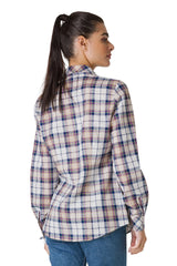 CAMICIA IN MISTO LINO CHECK