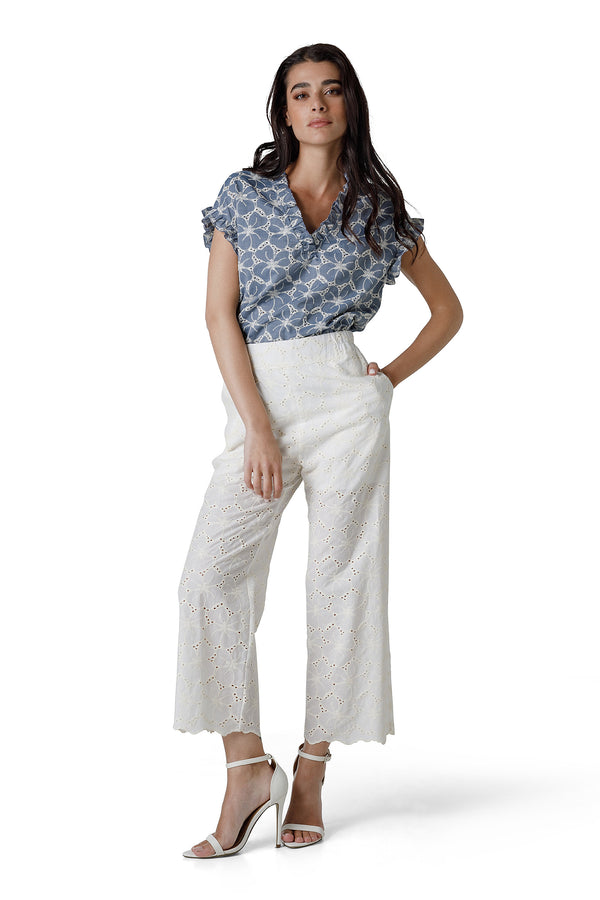 PANTALONE CON ELASTICO SANGALLO