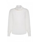 BLUSA FLUIDA CON COLLO DRAPPEGGIATO