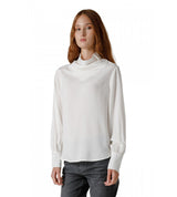 BLUSA FLUIDA CON COLLO DRAPPEGGIATO