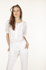 LINEN BLOUSE WITH HARNESS