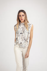 BLOUSE WITH FLOWER PRINT