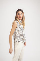 BLOUSE WITH FLOWER PRINT