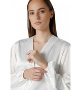 CAMICIA IN RASO SCOLLO A V