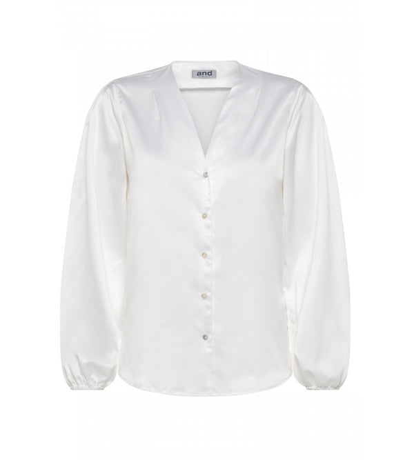 CAMICIA IN RASO SCOLLO A V