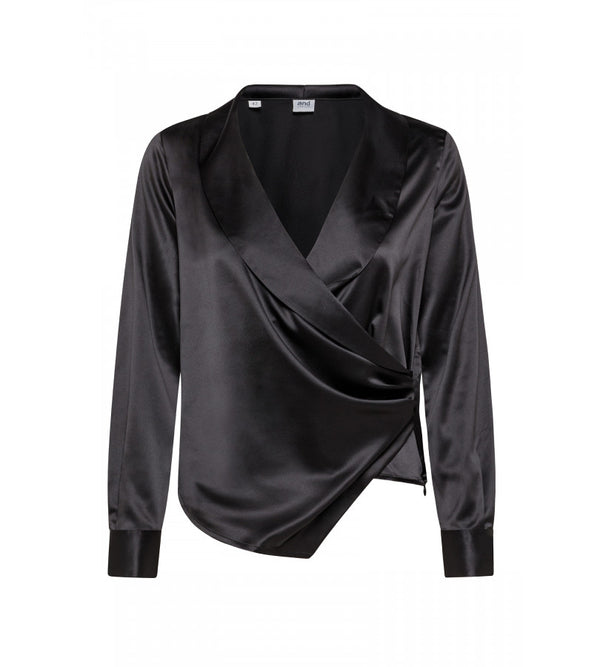 CAMICIA MANICA LUNGA COLLO A SCIALLE